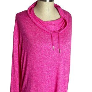 NWT Calvin Klein Knit Sweater Womens Size S Pink Cowl Neck Light Weight